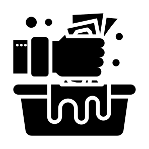 Money Laundering, Banknote, Money, Hand Gesture, Laundering icon