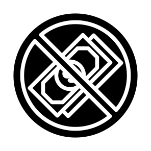 No Corruption, Dollars, Bill, Cancel, No Money icon