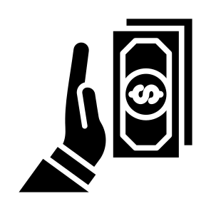 Refuse, Money, Dollar, Decline, Hand Gesture icon