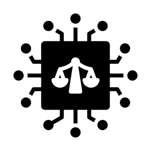Ai Ethic, Ethical, Law, Balance, Chip, Technology icon