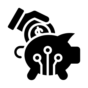 Digital Currency, Digital, Money, Saving, Save Money, Fintech    icon