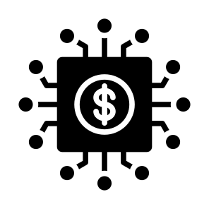 Financial Technology, Financial, Technology, System, Processor, Chip icon