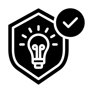 Intellectual Property, Innovation, Idea, Safety, Protection, Security  icon