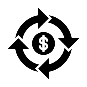 Money Flow, Cash Flow, Rotation, Money, Process, Cycle icon