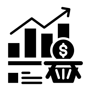 Market, Potential, Market Value, Statistics, Shopping Basket  icon