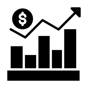 Market Trends, Trend, Bar Graph, Growth, Statistics icon