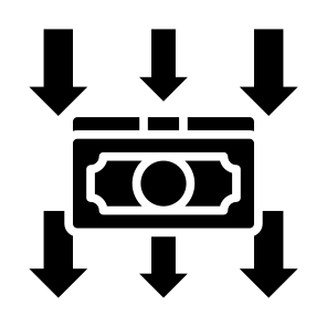 Money Flow, Money, Economy, Reduce Cost, Investment icon
