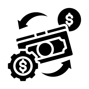 Money Management, Cost, Investment, Control, Money icon