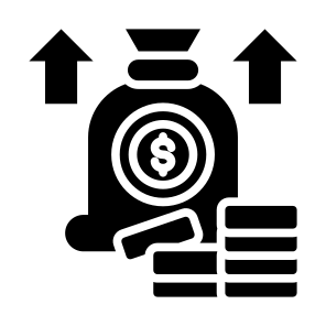Profit, Money, Increase, Income, Money Bag icon
