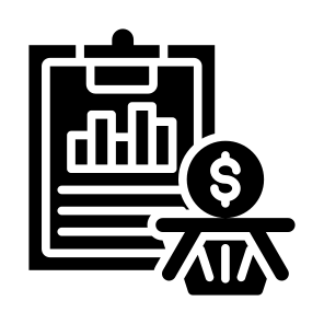 Purchasing, Basket, Statistics, Commerce, Report  icon