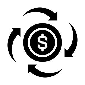 Transaction, Cash Flow, Circulation, Flow, Money icon