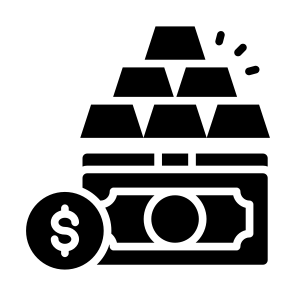 Wealth, Money Bag, Gold, Wealthy, Rich icon