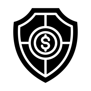 Insurance, Secure Payment, Safety, Security, Shield, Money  icon