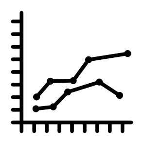 Line Chart, Line Graph, Statistics, Stats, Chart, Line Chart icon