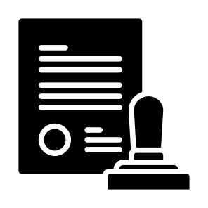 Stamp, Document, Approval, Validation, Certificate, Validity icon