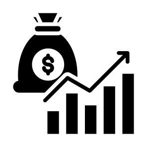 Capitalization, Market, Stocks, Investment, Financial icon