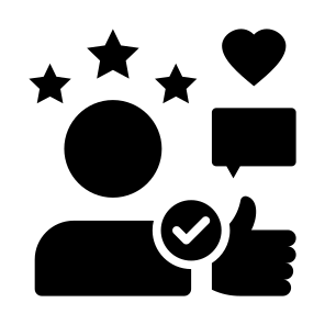 Customer Review, Like, Customer Feedback, Satisfaction, Communication  icon