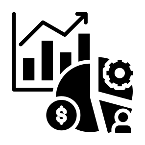 Segmentation, Analytics, Process, Research, Market icon