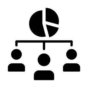Shareholder, Networking, Users, Pie Chart, Market Share icon