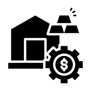 Asset Management, Property, Gold, Investment, Real Estate icon
