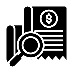 Bill, Analysis, Invoice, Investigation, Inspection icon