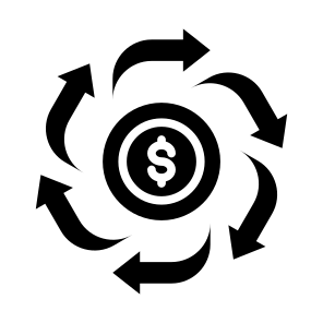 Cash Flow, Money, Flow, Circulation, Expense icon