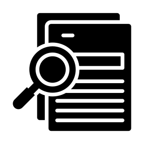 Evaluating, Search, Investigation, Evaluate, Inspection icon