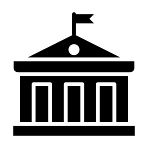 Institution, Bank, College, Government, Campus icon