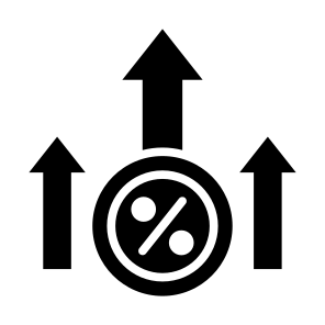 Interest, Sale, Rate, Up,  Interest Rate icon