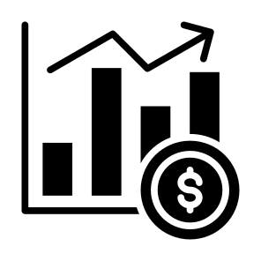 Trading, Money, Graph, Statistics, Growth icon
