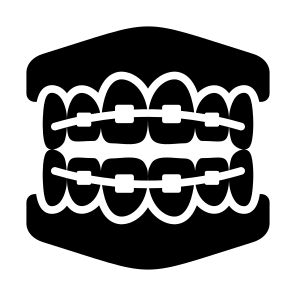 Orthodontics, Tooth, Orthodontist, Brackets, Dental Care, Braces icon