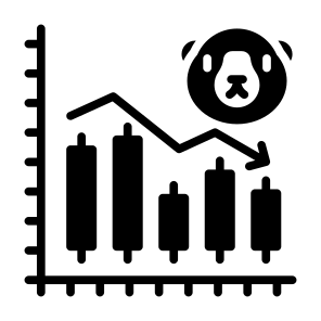 Bear Market, Stock Market, Stock Chart, Down, Investment icon
