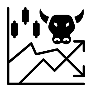 Bull Market, Stock Market, Bullish, Trade, Stock Chart icon