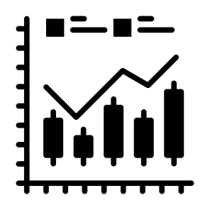 Candlestick Chart, Investment, Trade, Market, Stocks icon