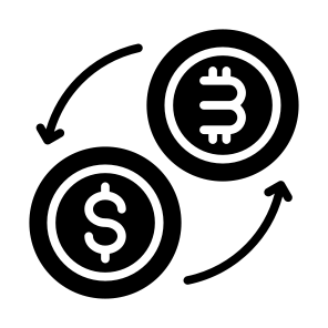 Conversion, Crypto, Digital Currency, Exchange, Money icon
