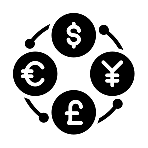 Currency, Exchange, Money, Euro, Yen icon