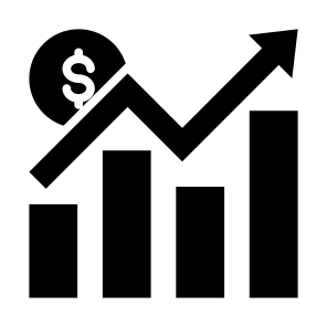 Profit, Statistics, Increase, Bar Graph, Growth  icon