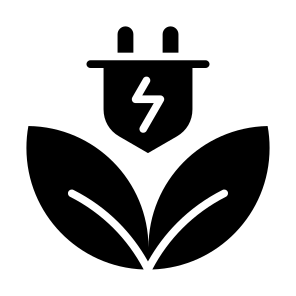 Energy, Electricity, Green Power, Sustainability, Environmental, Ecology And Environment, Environment, Plug, Leaf, Ecology icon