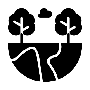 Green Earth, Forest, Sustainable, Nature, Tree, World, Planet Earth icon