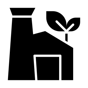 Green Factory, Eco Factory, Eco Industrial, Manufacturing, Ecology And Environment, Green Energy, Manufacture icon