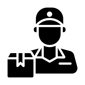 Delivery Courier, People, Cap, Package, Delivery Box, Ecommerce icon