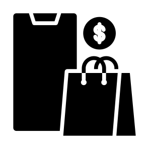 Online Payment, Mobile Phone, Cash,  Mobile Payment, Money Transfer, Ecommerce icon