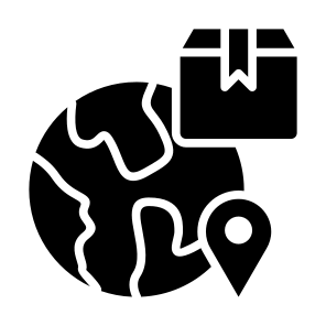 Worldwide Shipping,  World, Global, Delivery Box, Worldwide, Shipping, Ecommerce icon