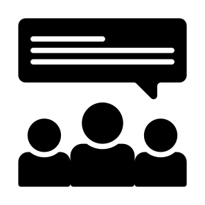 Discussion, User, Communications, Team, Conversation  icon