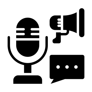 Digital Marketing, Podcast, Promotion, Advertising, Marketing, Microphone icon