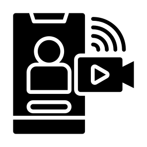 Live Streaming, Influencer, Live, Streaming, User, Online Video icon