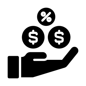 Commission, Compensation, Fee, Charge, Earnings, Percentage icon