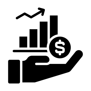 Investment, Allocation, Funding, Finance, Stake, Capital icon