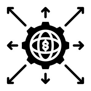 Expansion, Expand,  Global, Distribution, Strategy icon