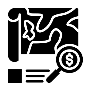 Geographic, Map, Analysis, Sales, Cost icon